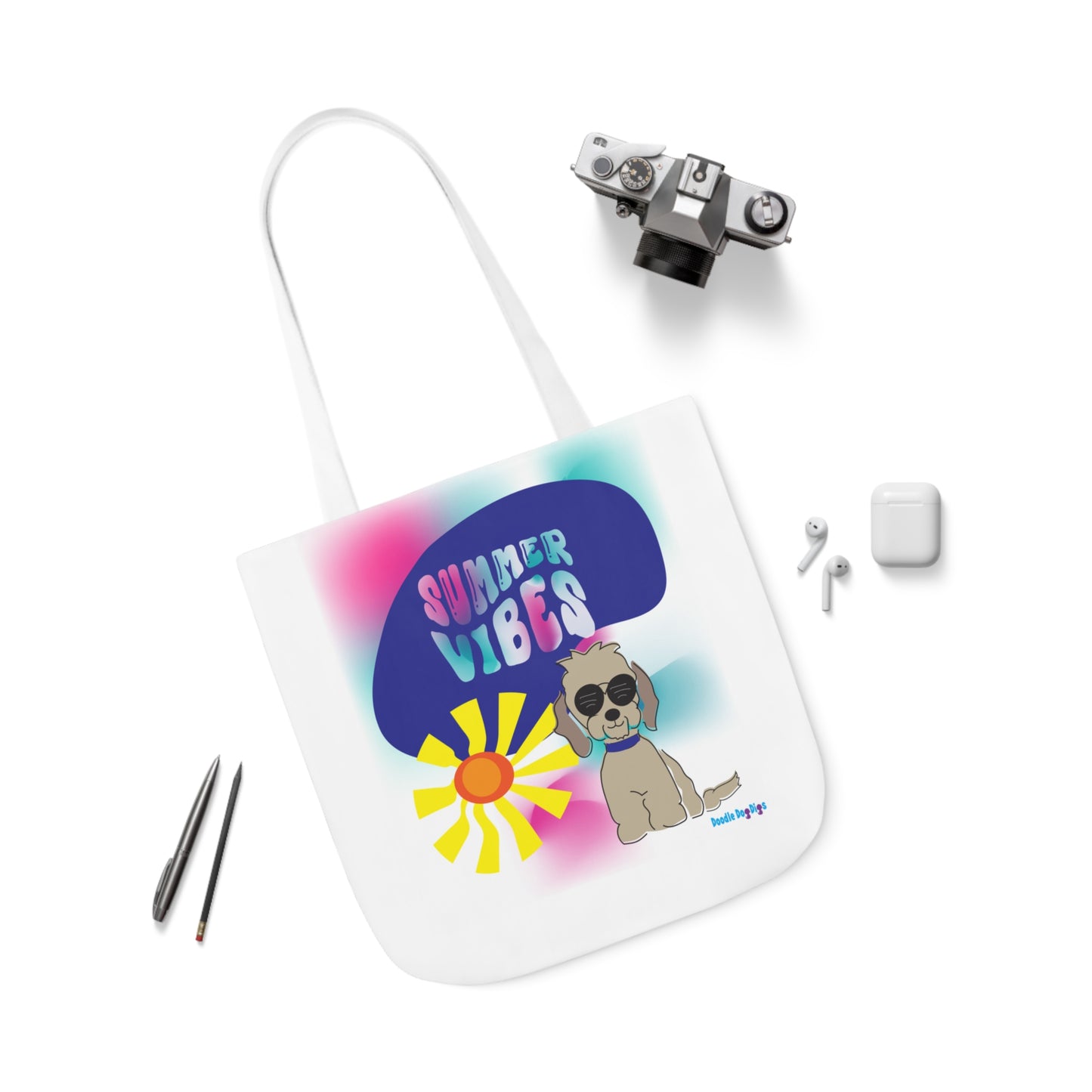 Summer Vibes Canvas Tote Bag
