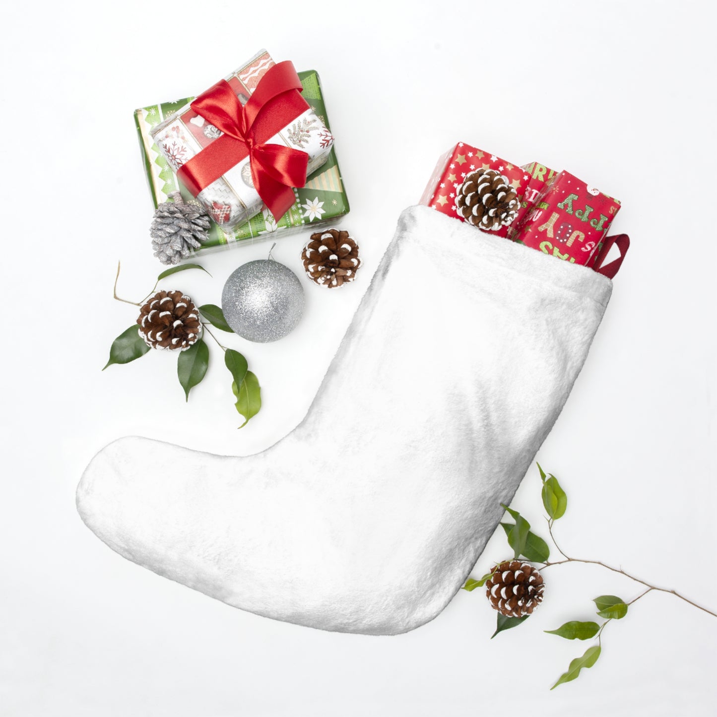 Stocking I Believe in Santa Paws (Green) – Festive Holiday Decor