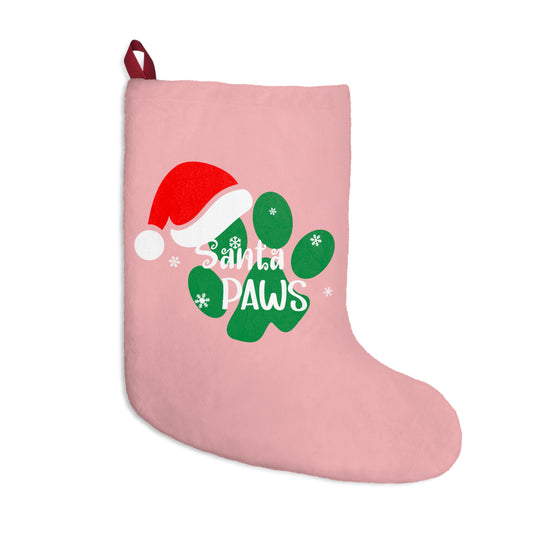 Stocking Santa Paws (Pink) – Festive Holiday Decor