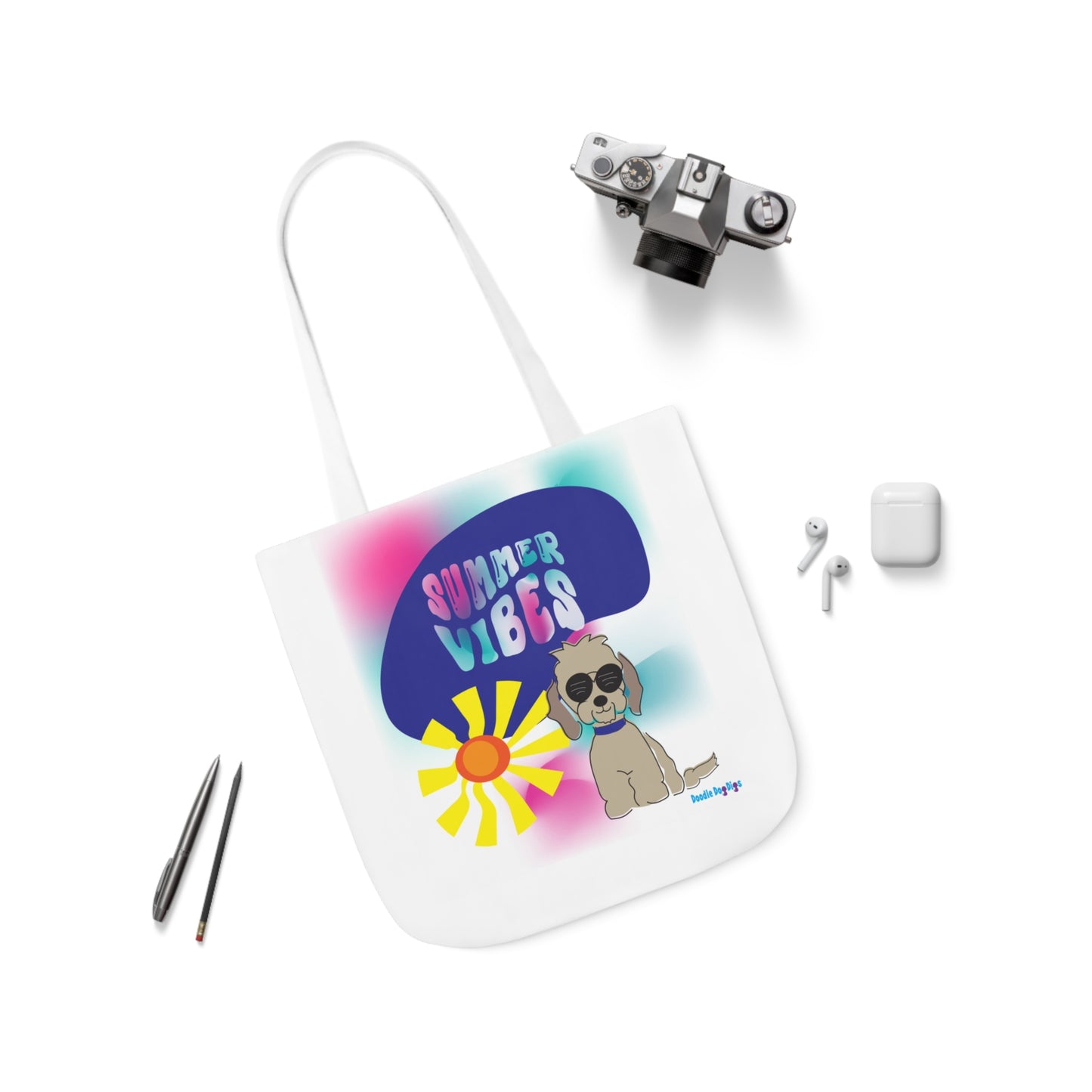 Summer Vibes Canvas Tote Bag
