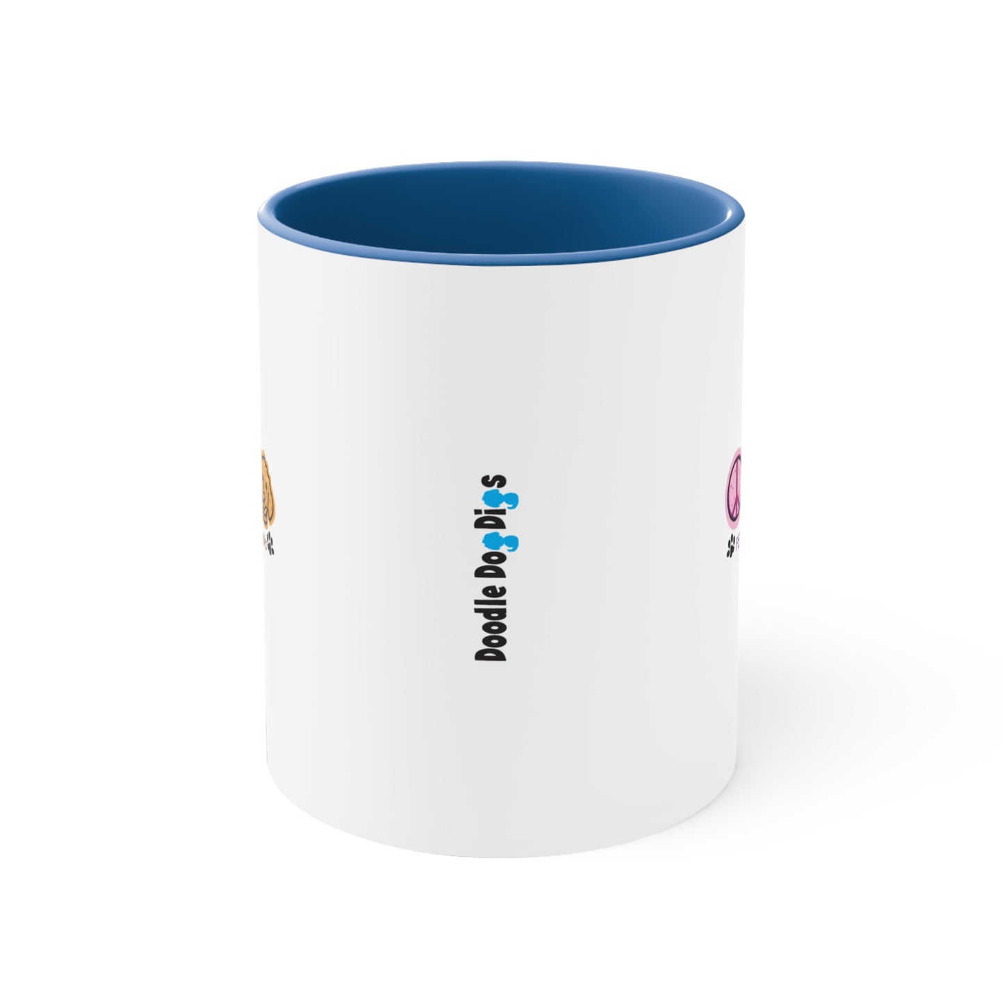Peace, Love, and Doodles Accent Coffee Mug, 11oz
