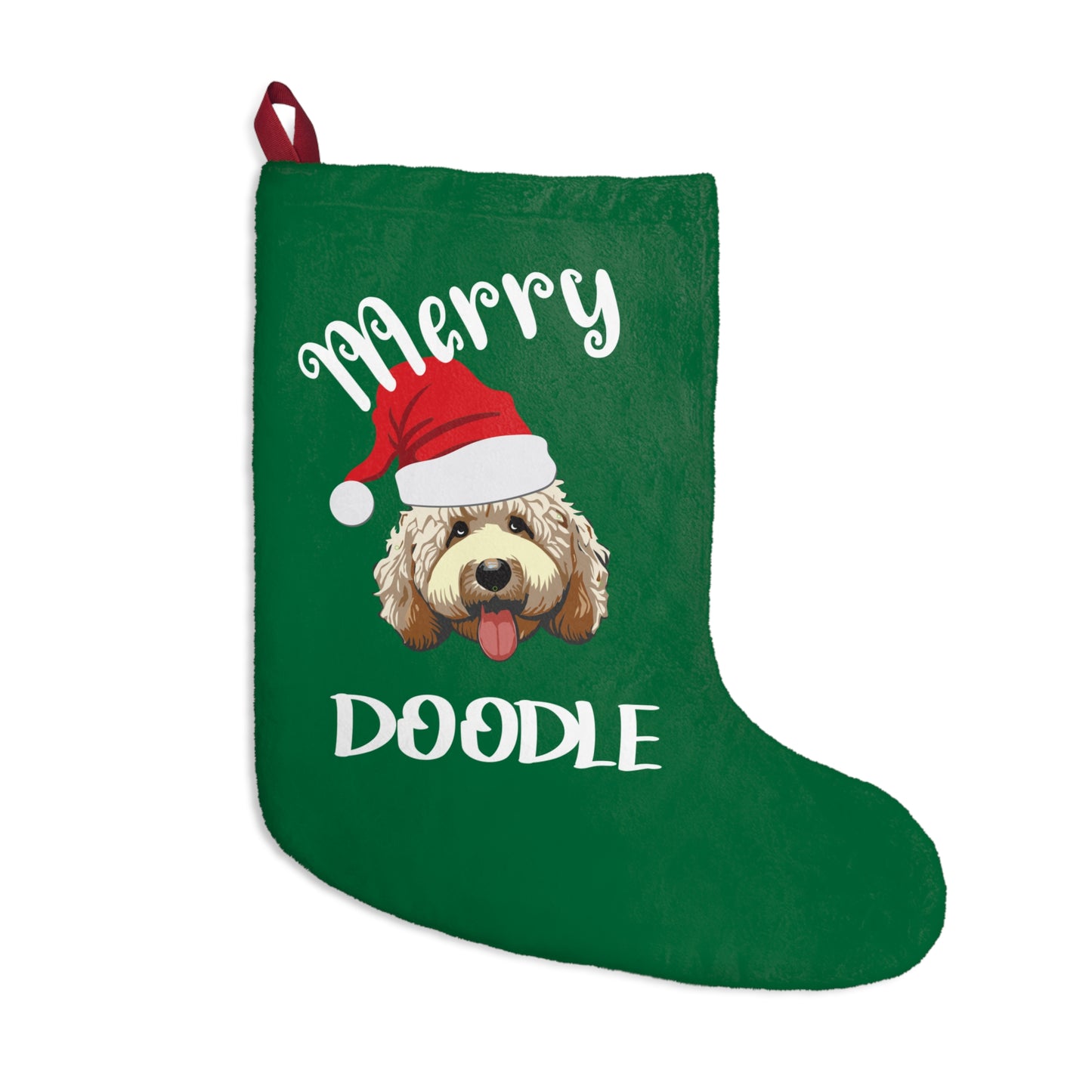 Stocking Merry Doodle (Green) – Festive Holiday Decor