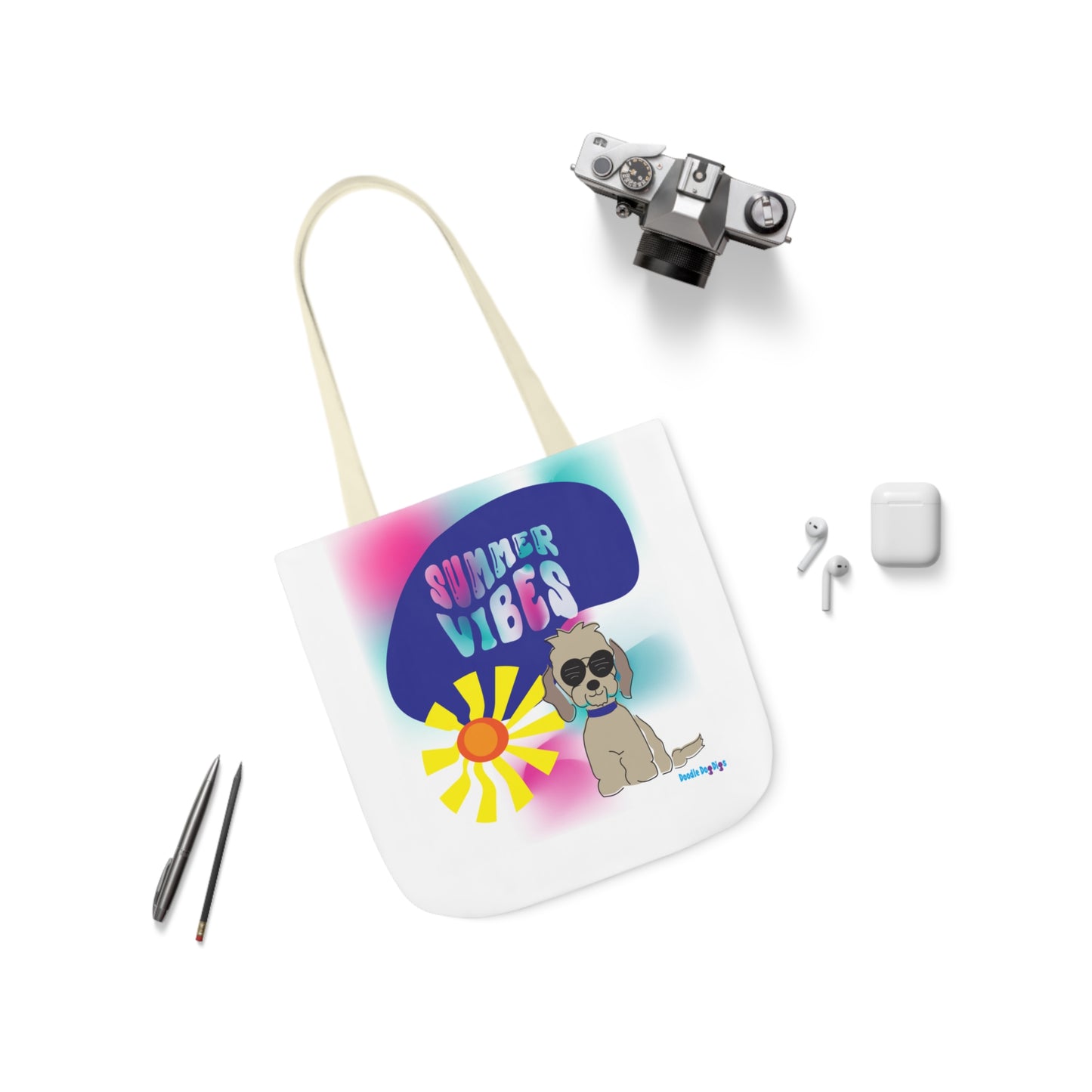 Summer Vibes Canvas Tote Bag