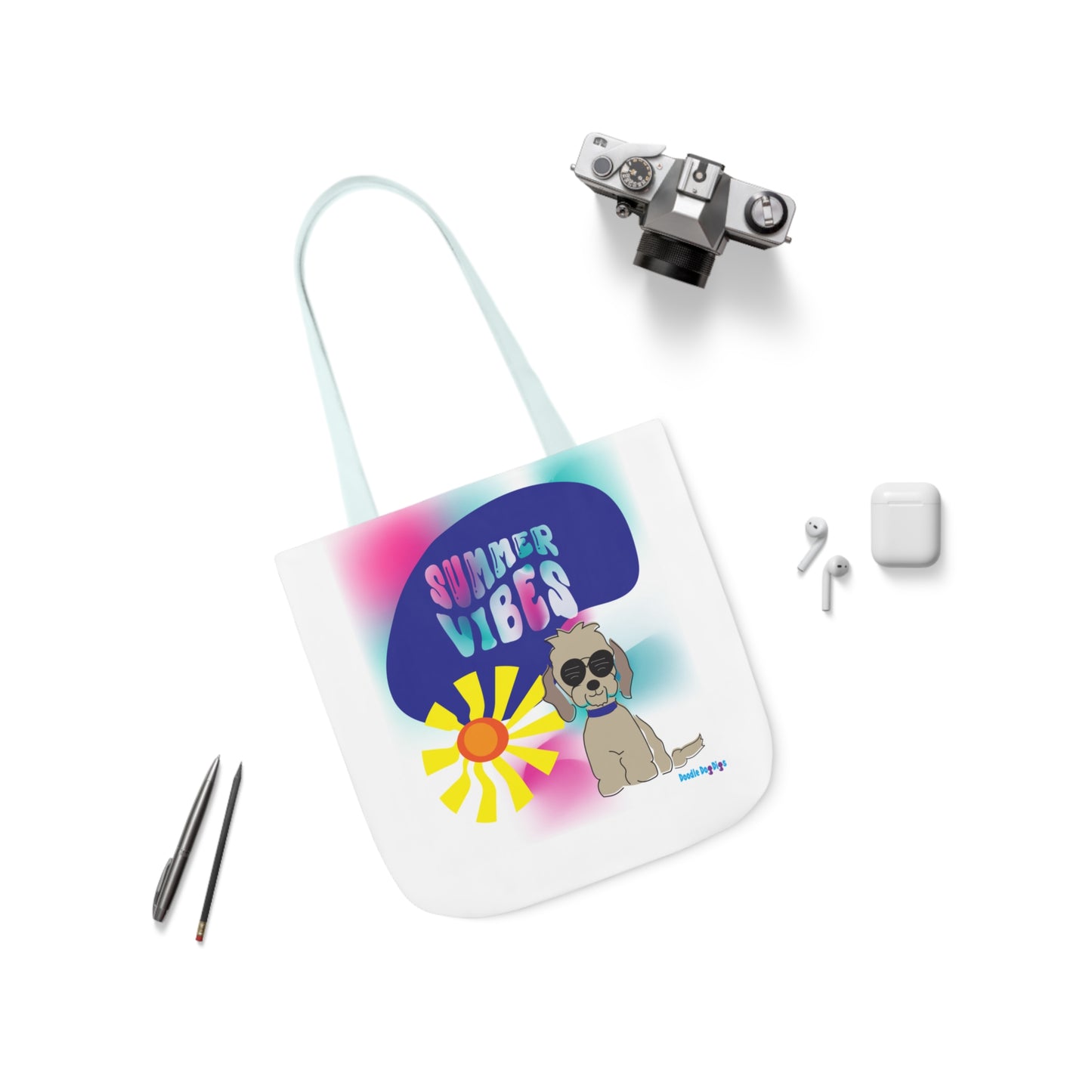 Summer Vibes Canvas Tote Bag