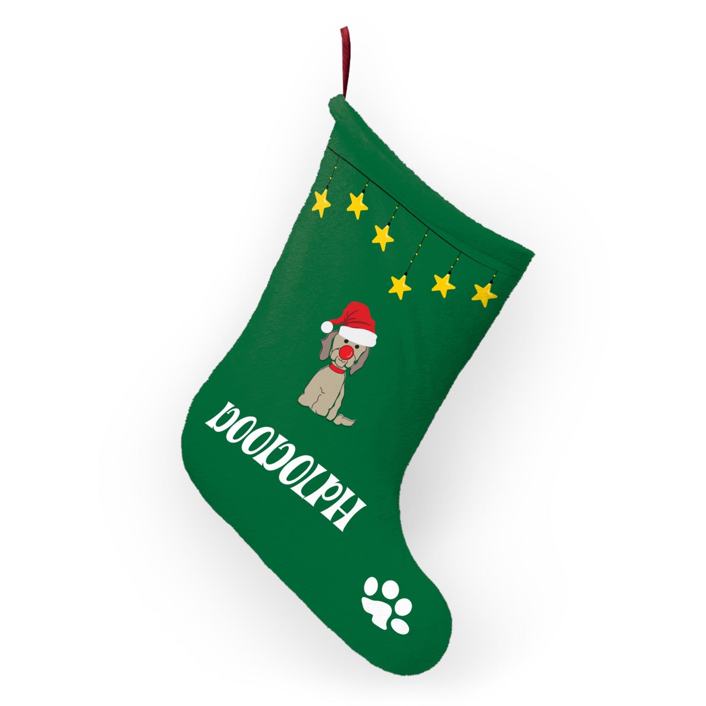 Stocking Doodolph (Green)  – Festive Holiday Decor