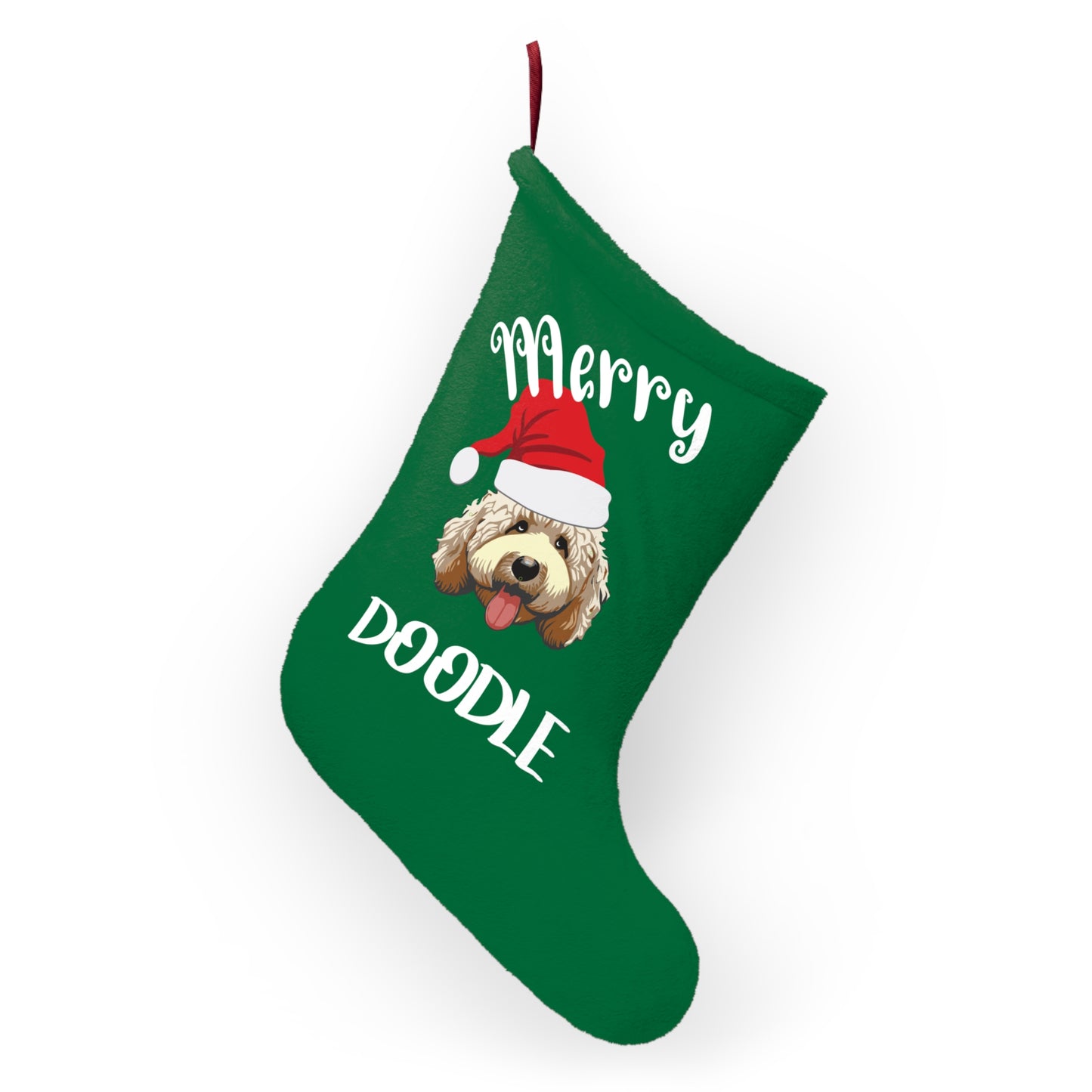 Stocking Merry Doodle (Green) – Festive Holiday Decor