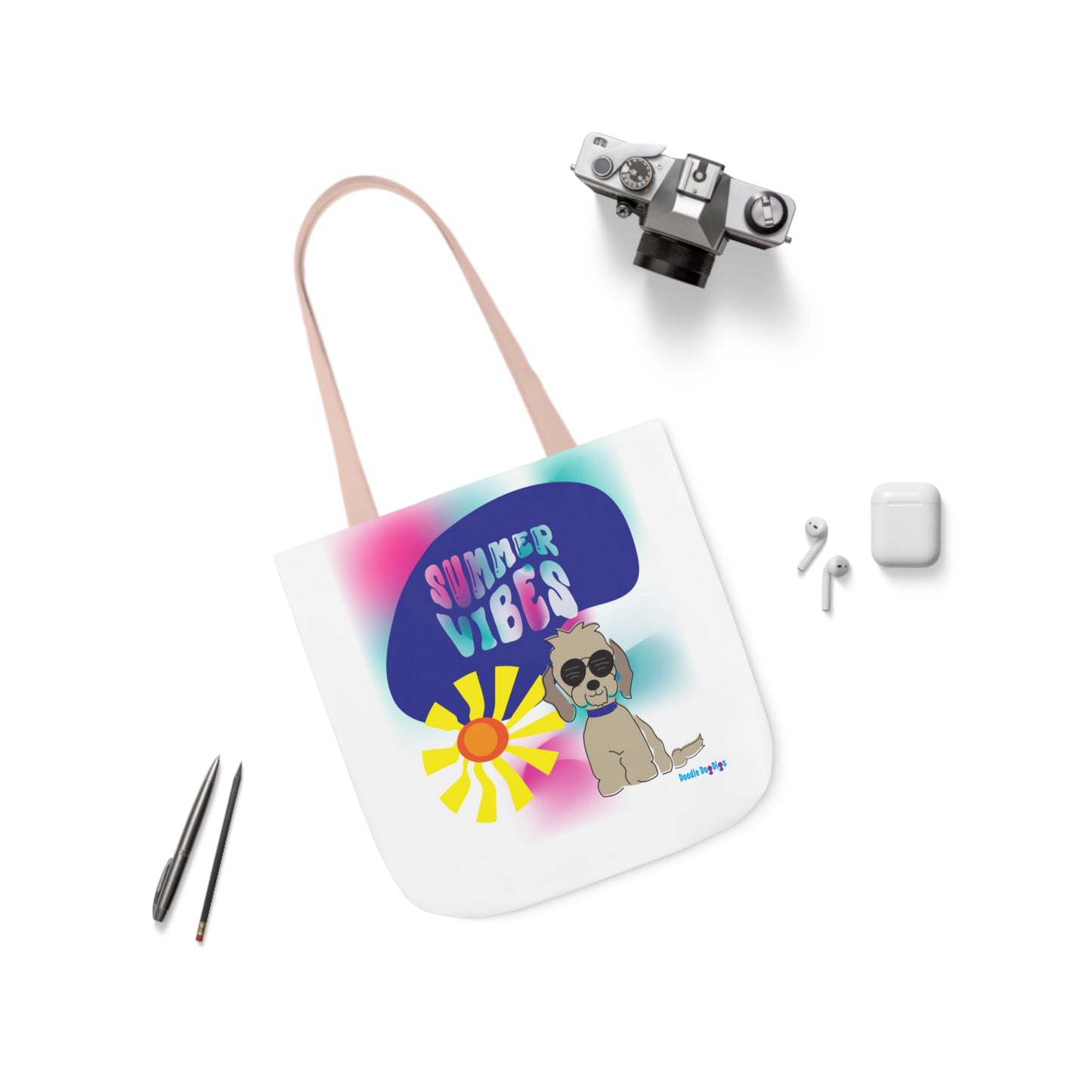 Summer Vibes Canvas Tote Bag