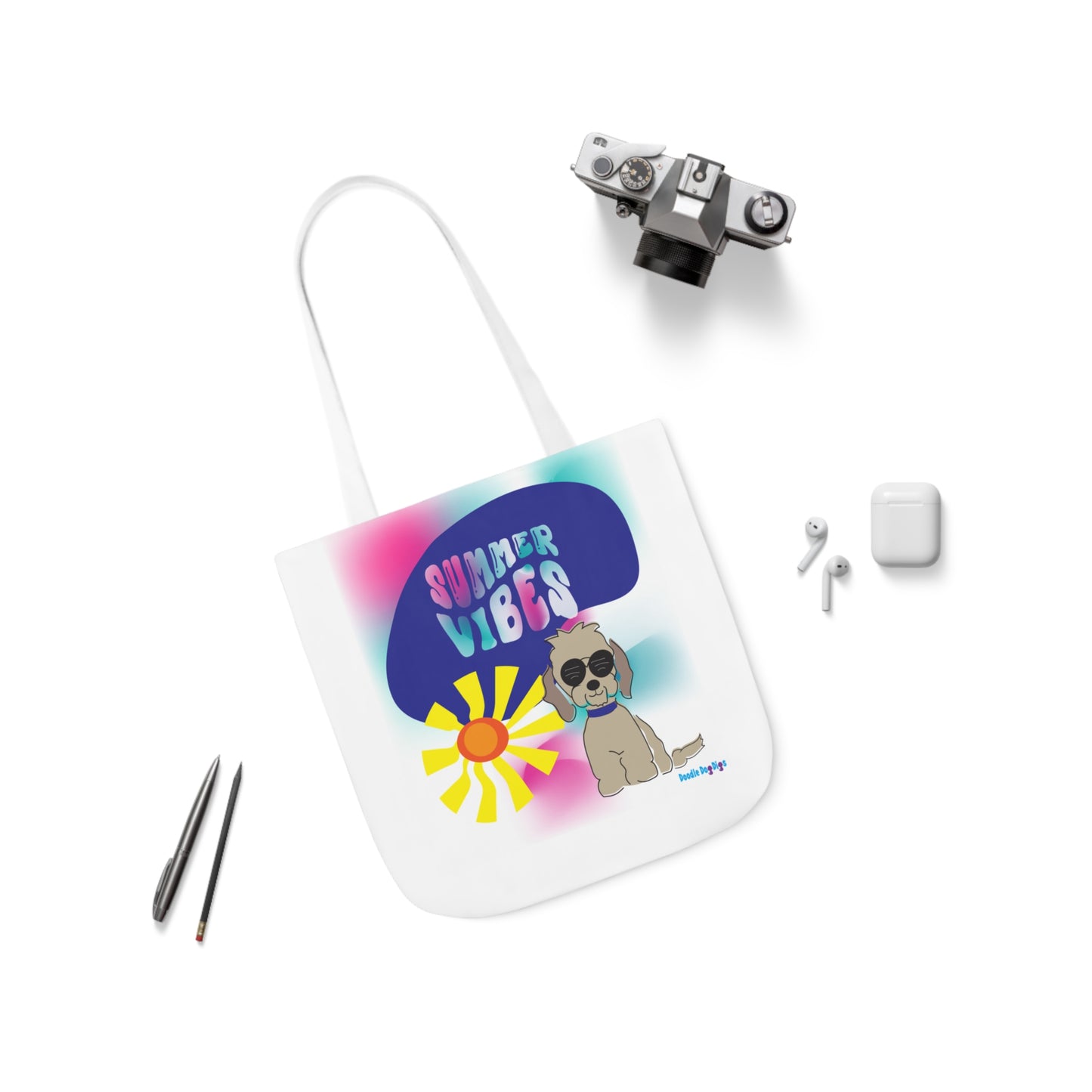 Summer Vibes Canvas Tote Bag